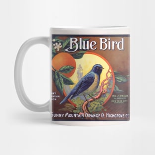 Blue Bird brand crate label,1912 - 1937 Mug